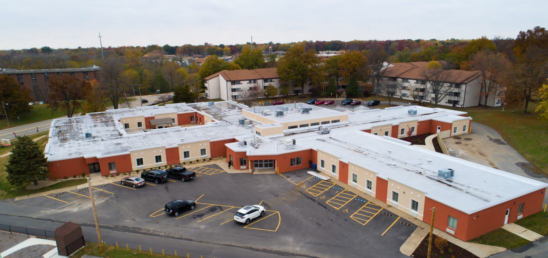 aerial view of community