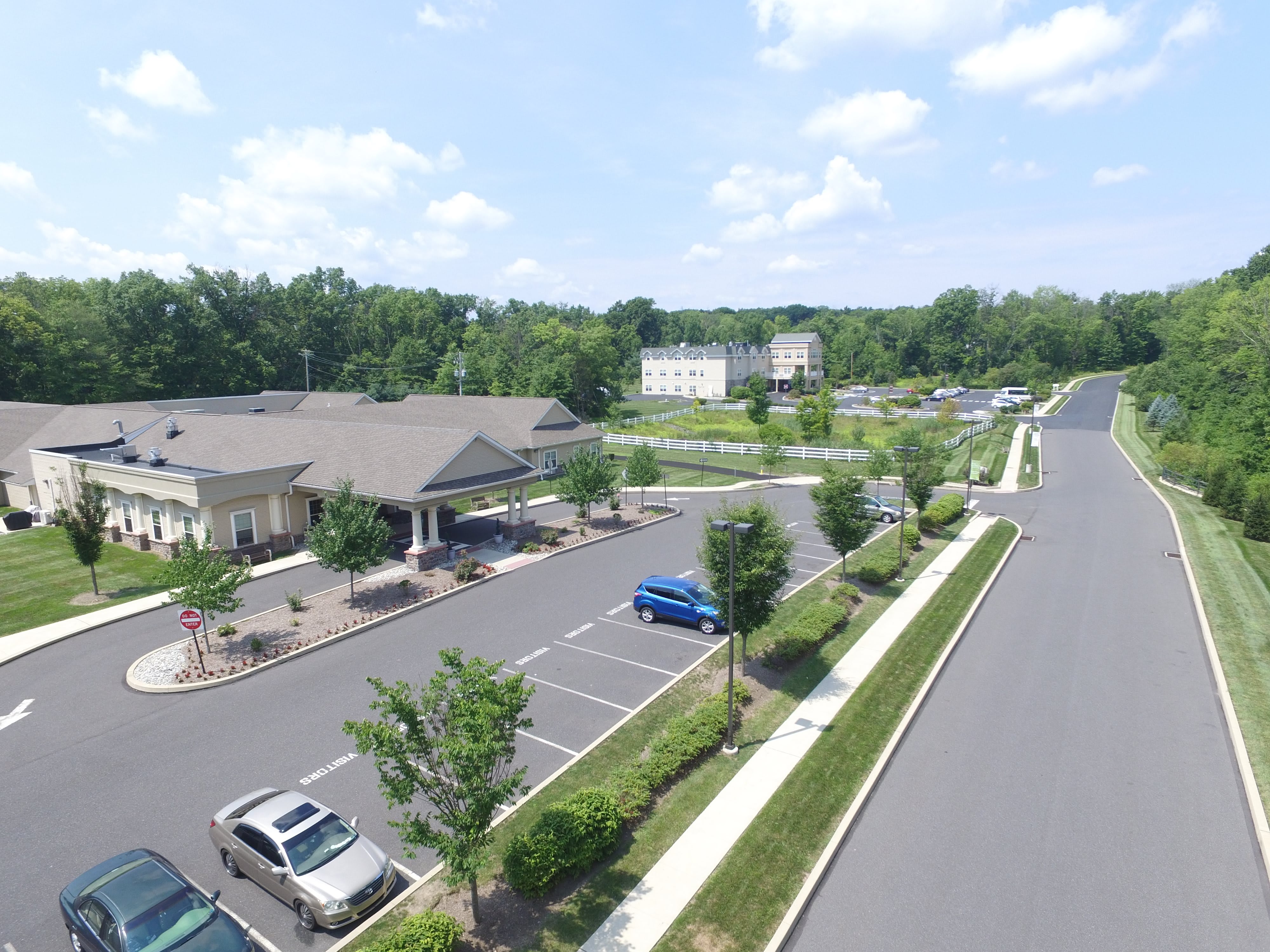 aerial view of community