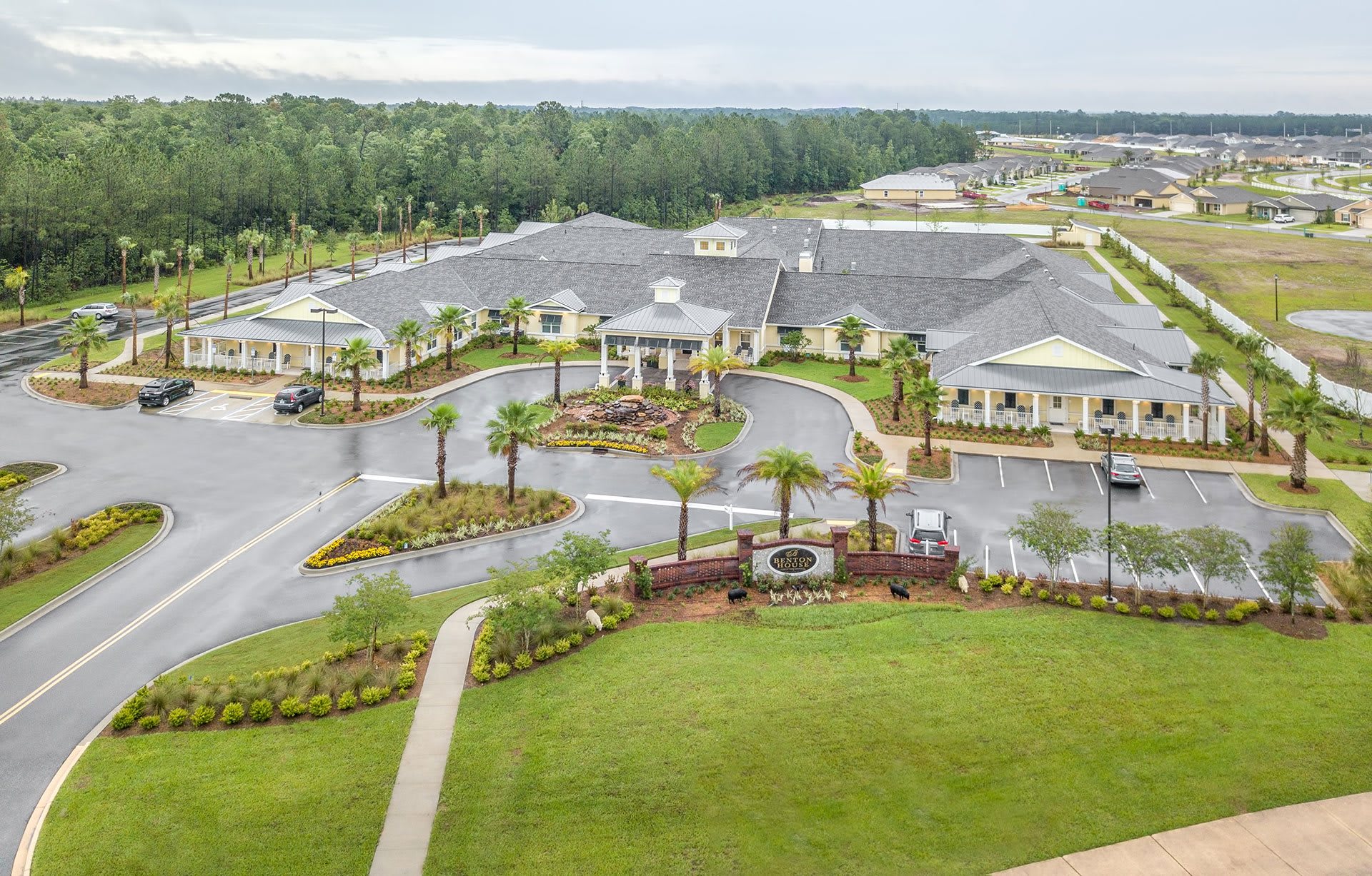 aerial view of community