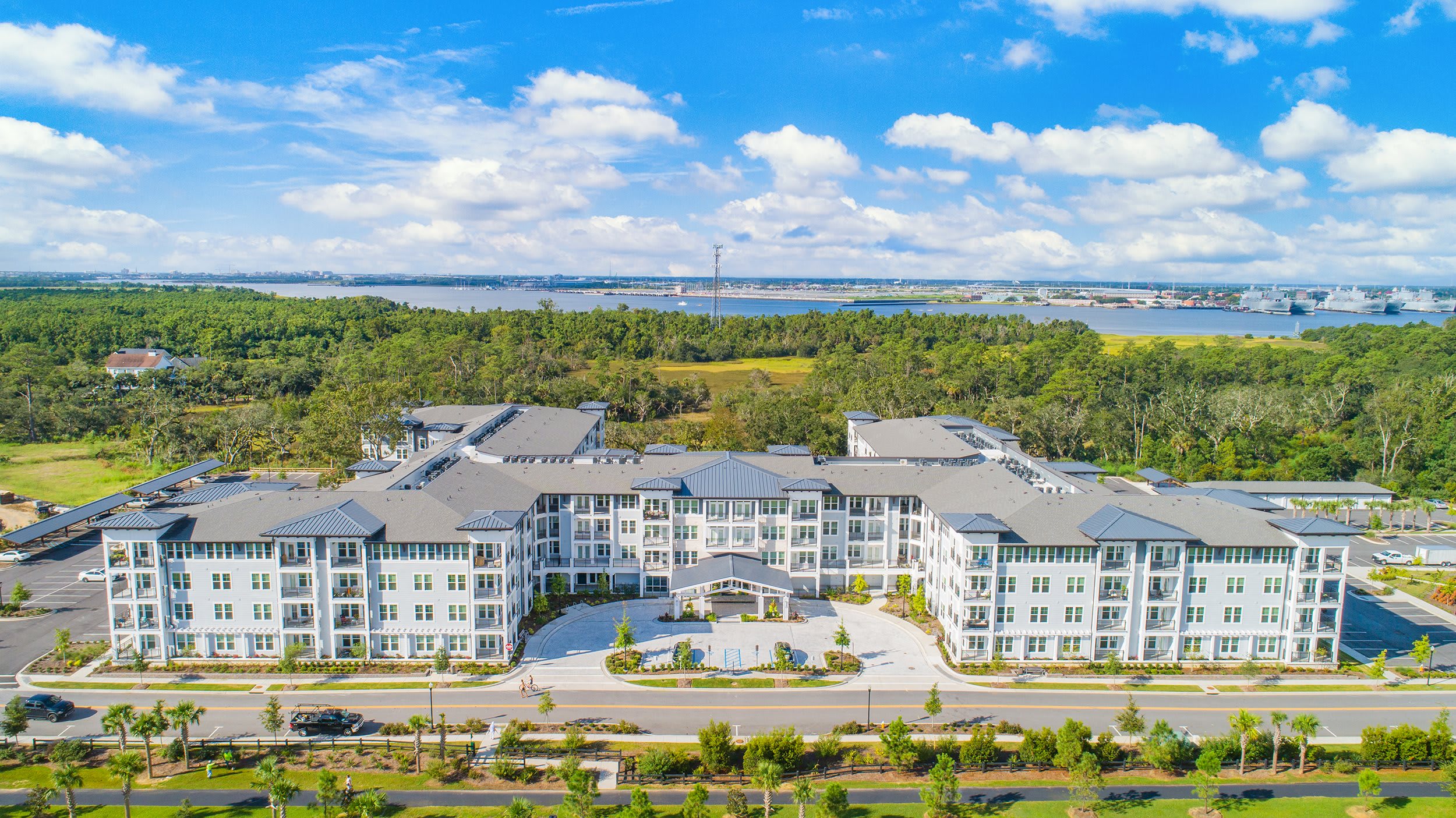 aerial view of community