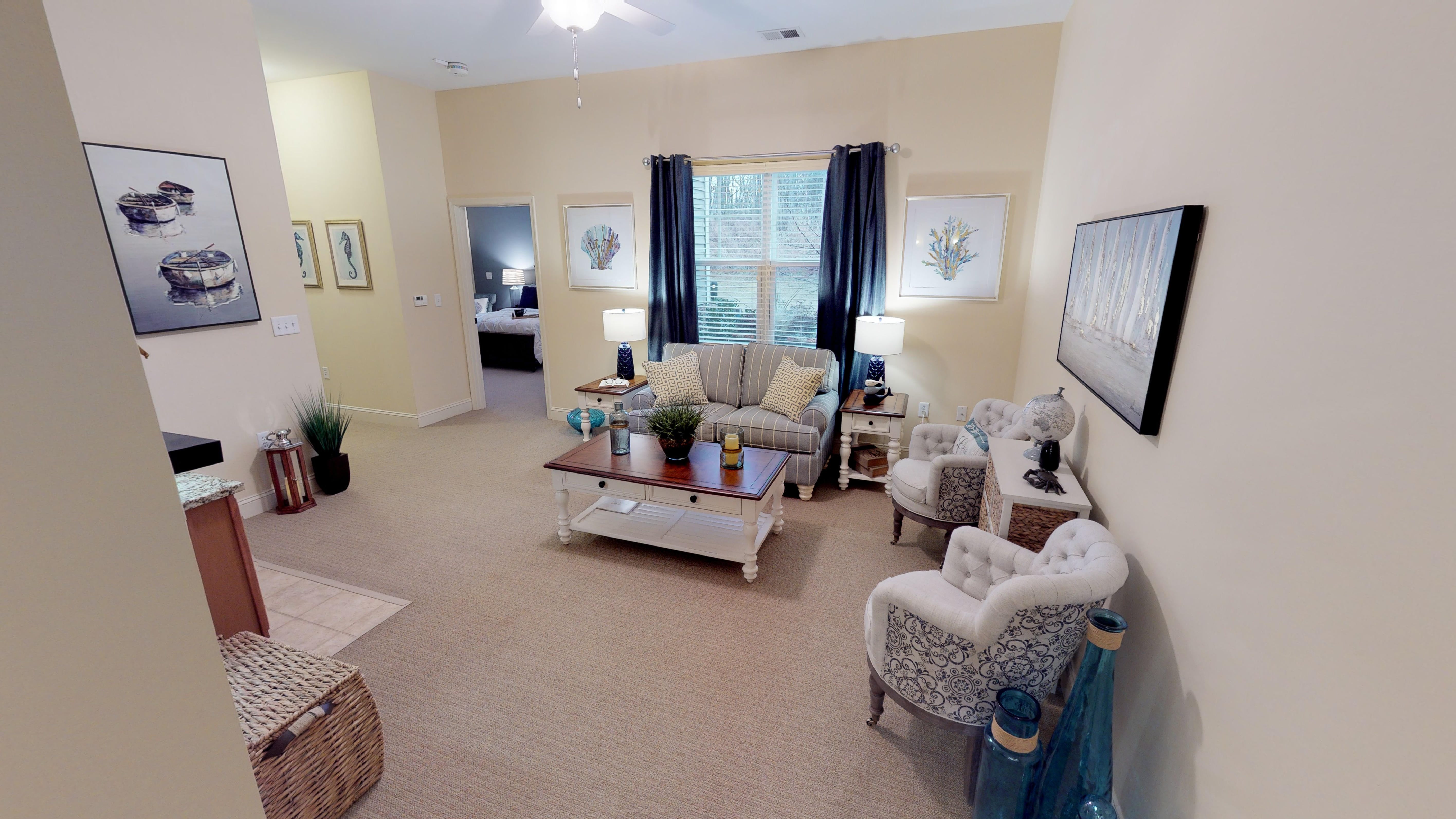 in unit seating area