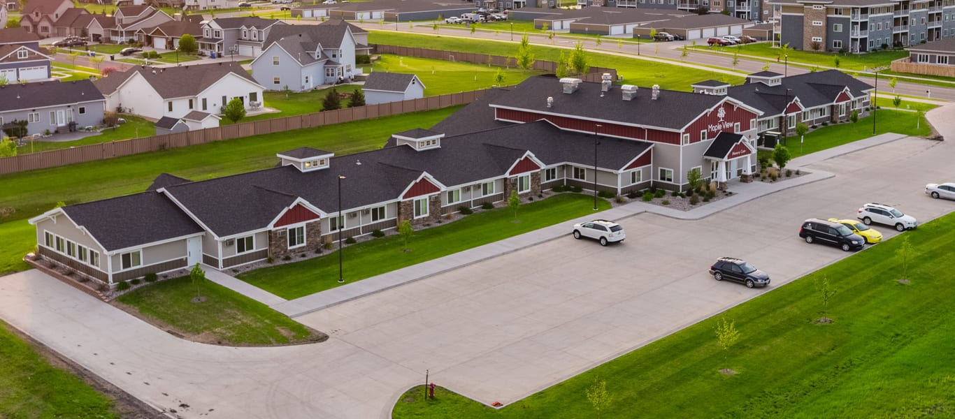 aerial view of community