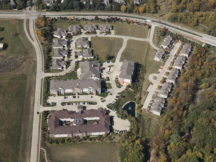 aerial view of community