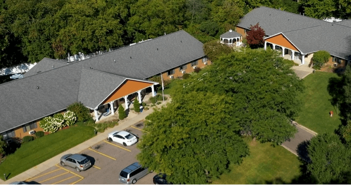 aerial view of community