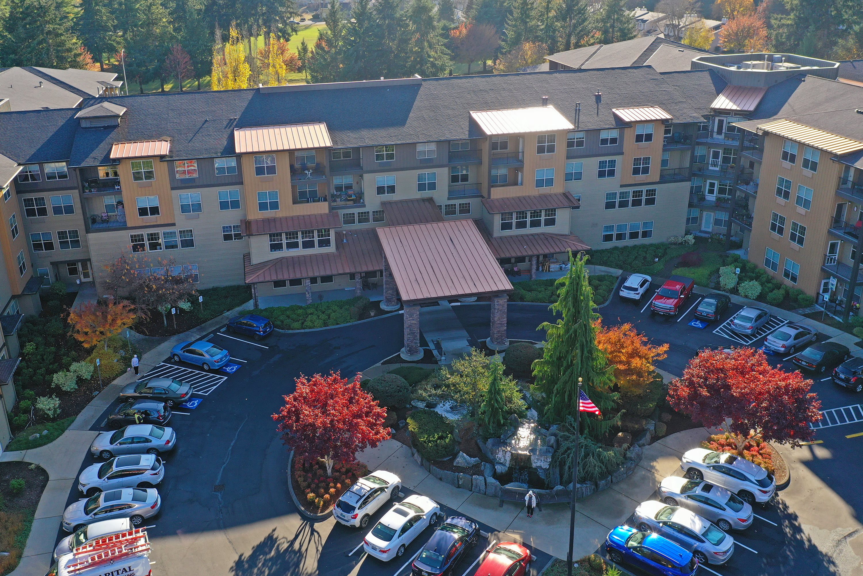 aerial view of community