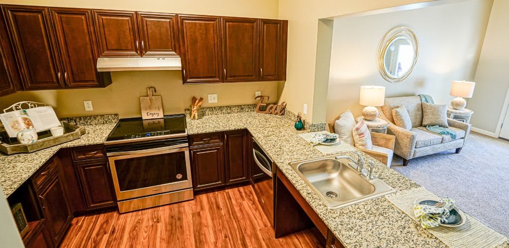 in unit kitchen
