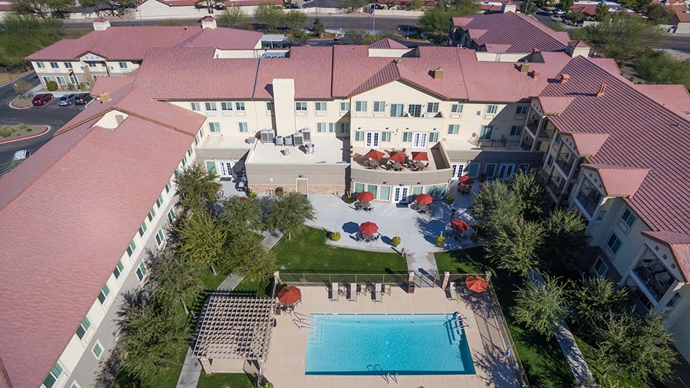 aerial view of community