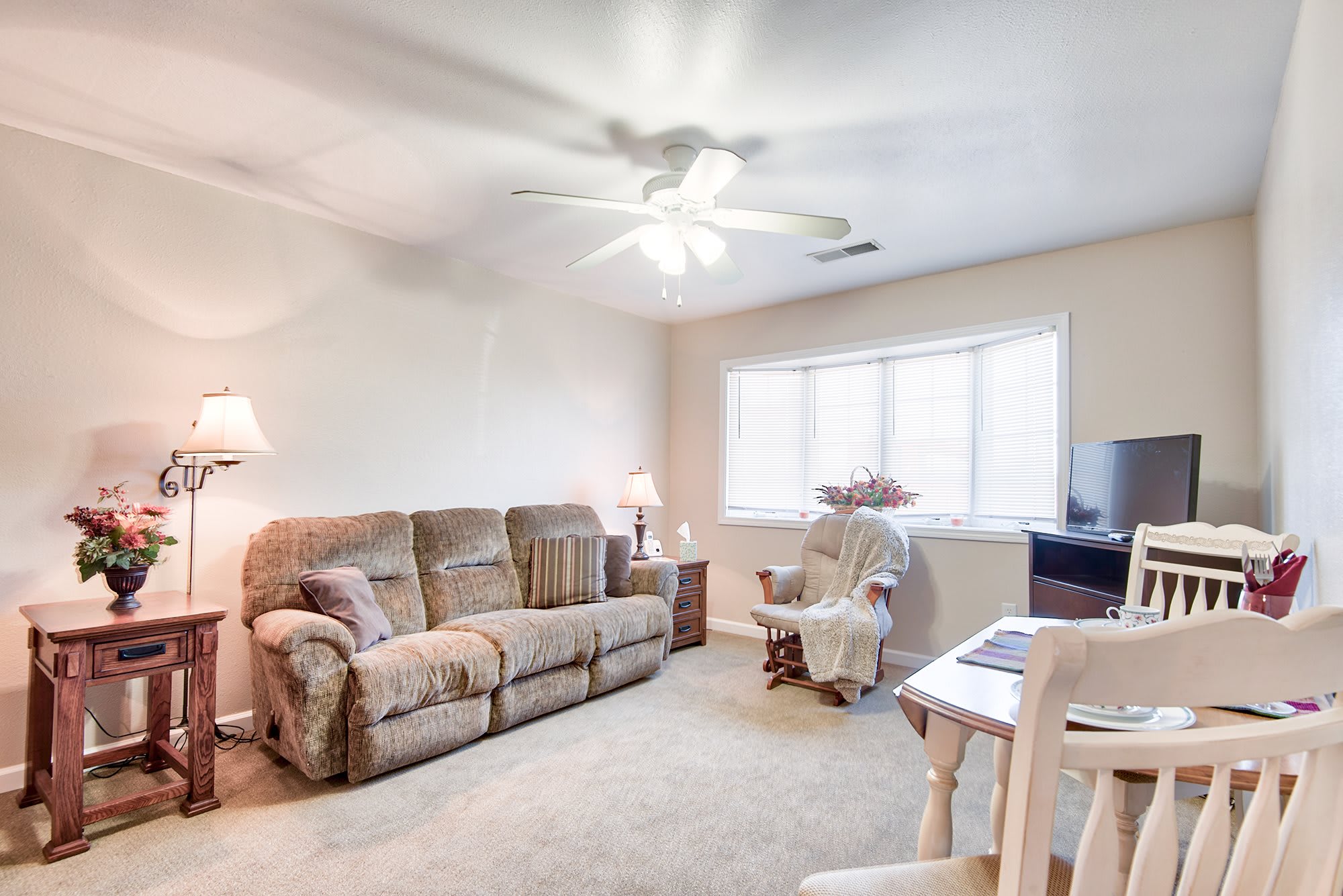 in unit seating area