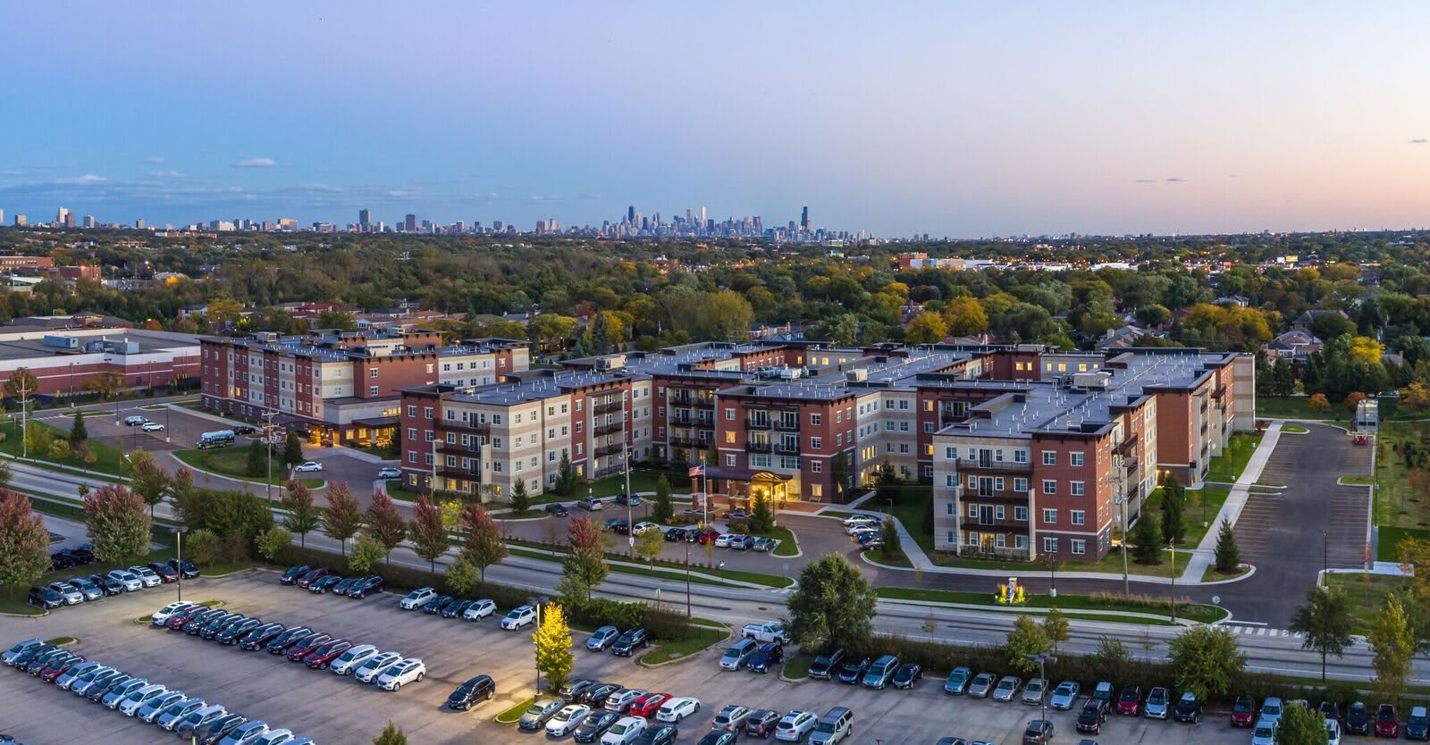 aerial view of community