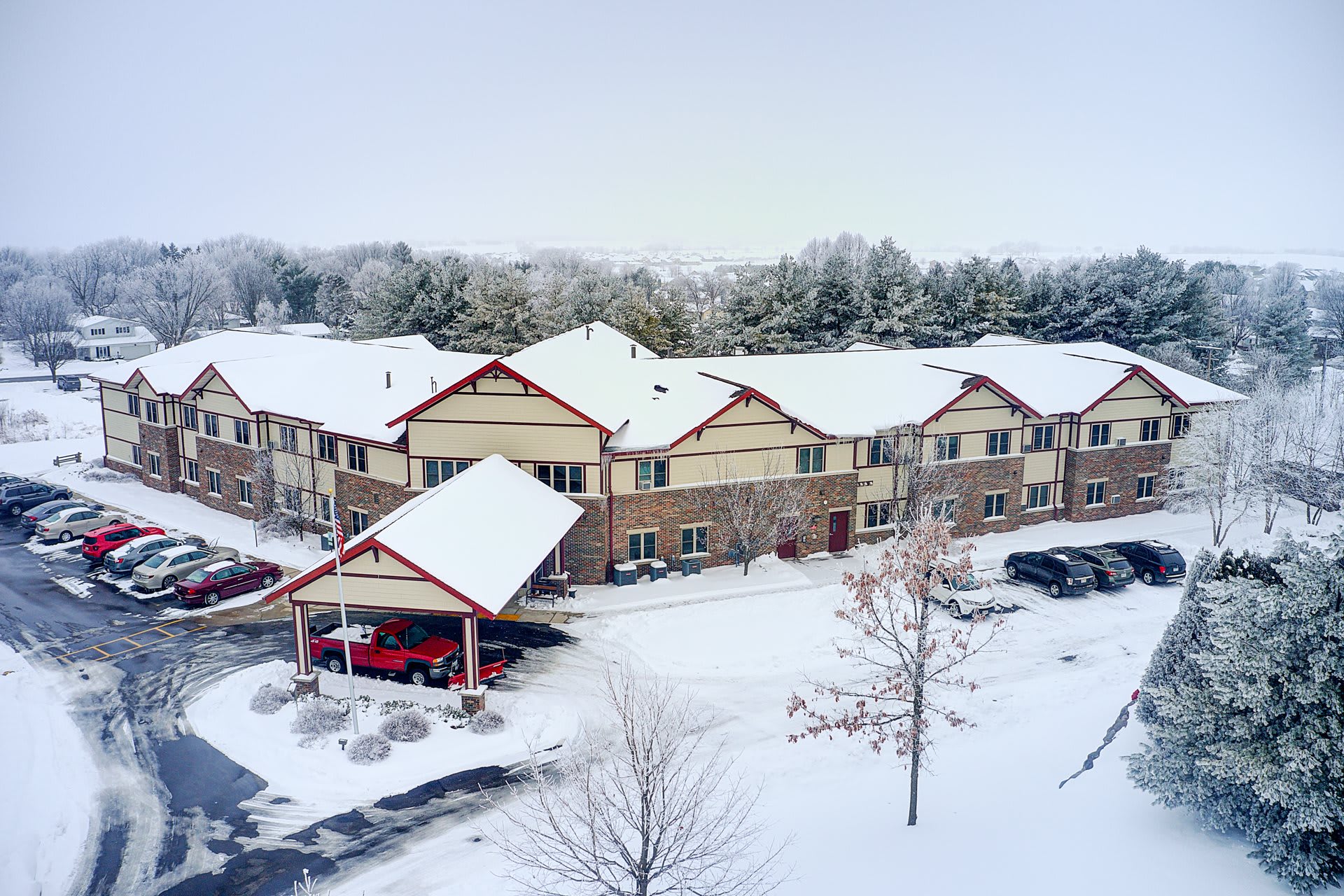aerial view of community