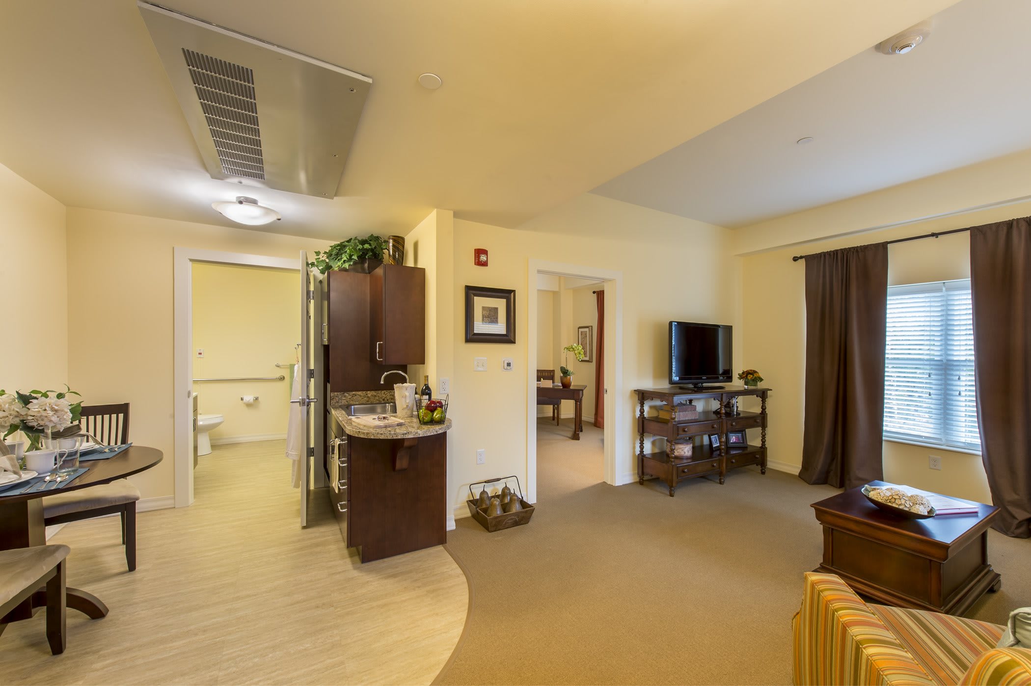 in unit seating area