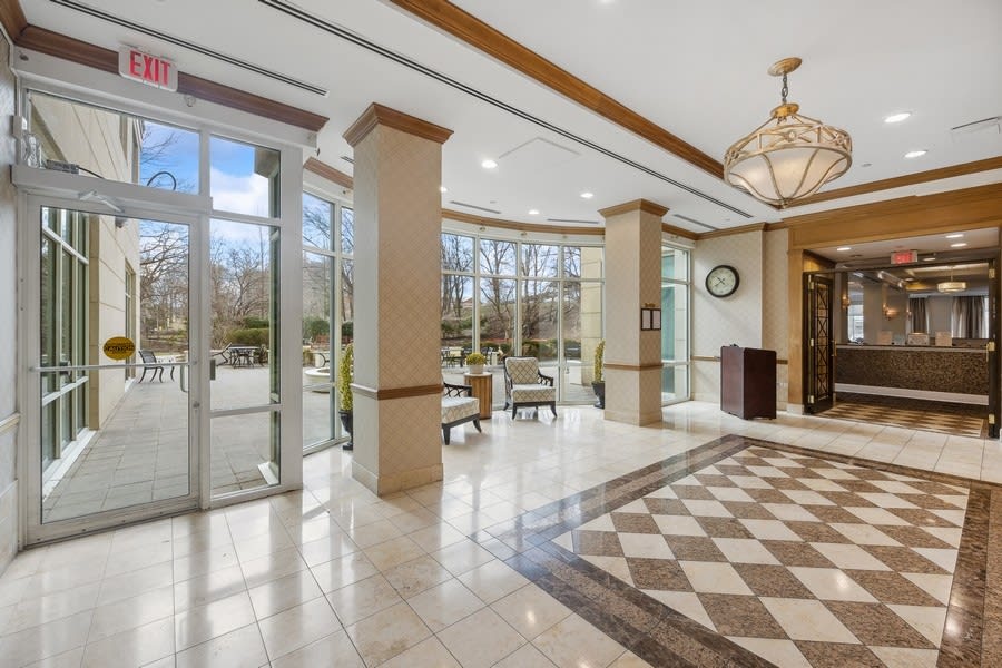 Lobby with Dining and Patio Access