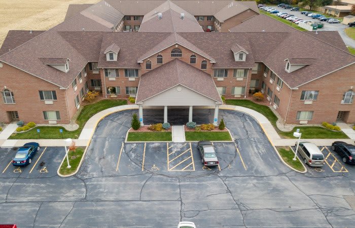 aerial view of community