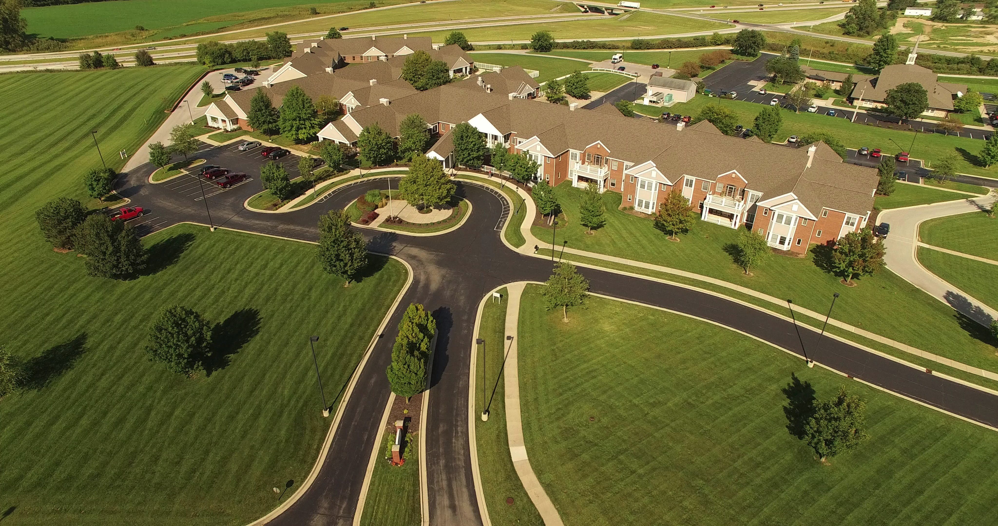 aerial view of community