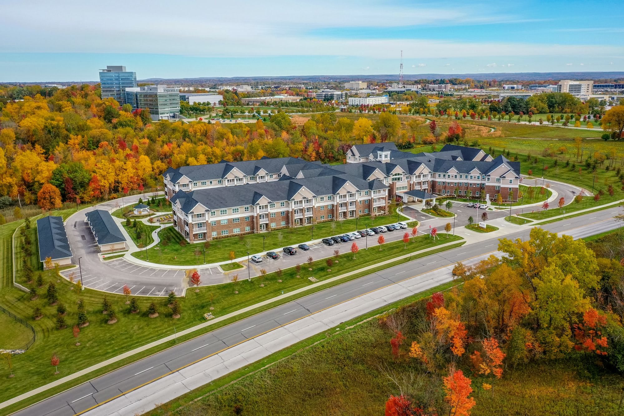 aerial view of community