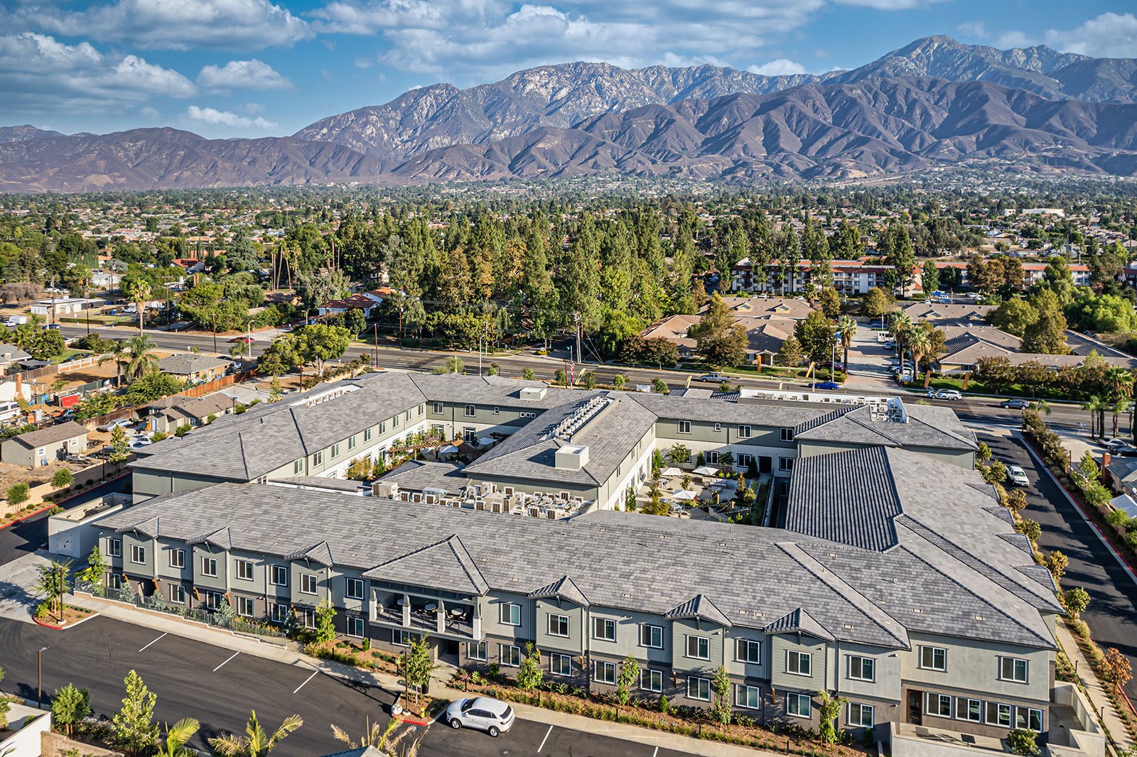 aerial view of community