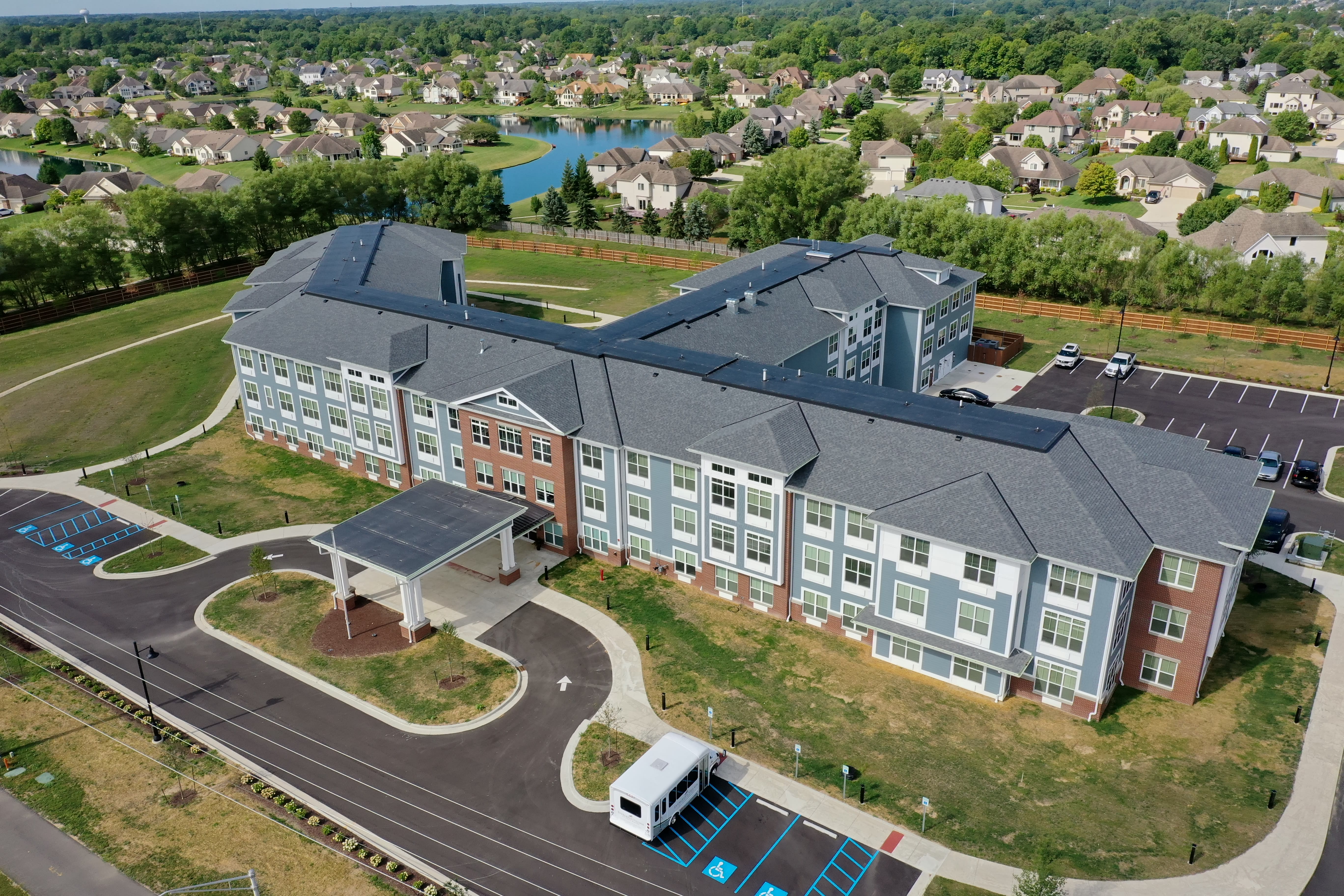aerial view of community