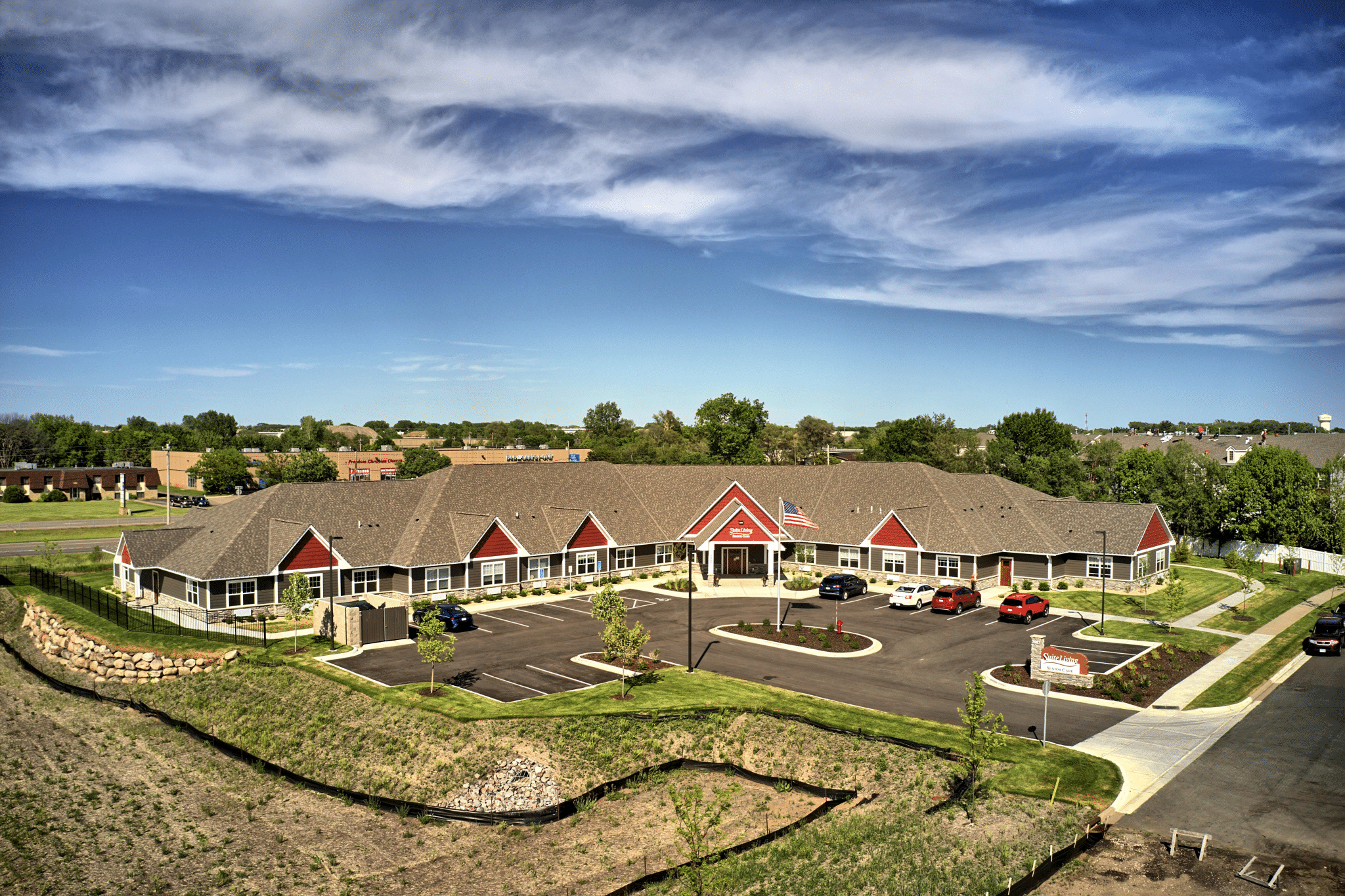 aerial view of community