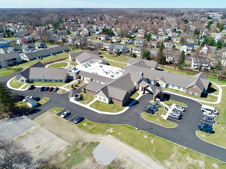 aerial view of community