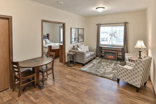 in unit seating area