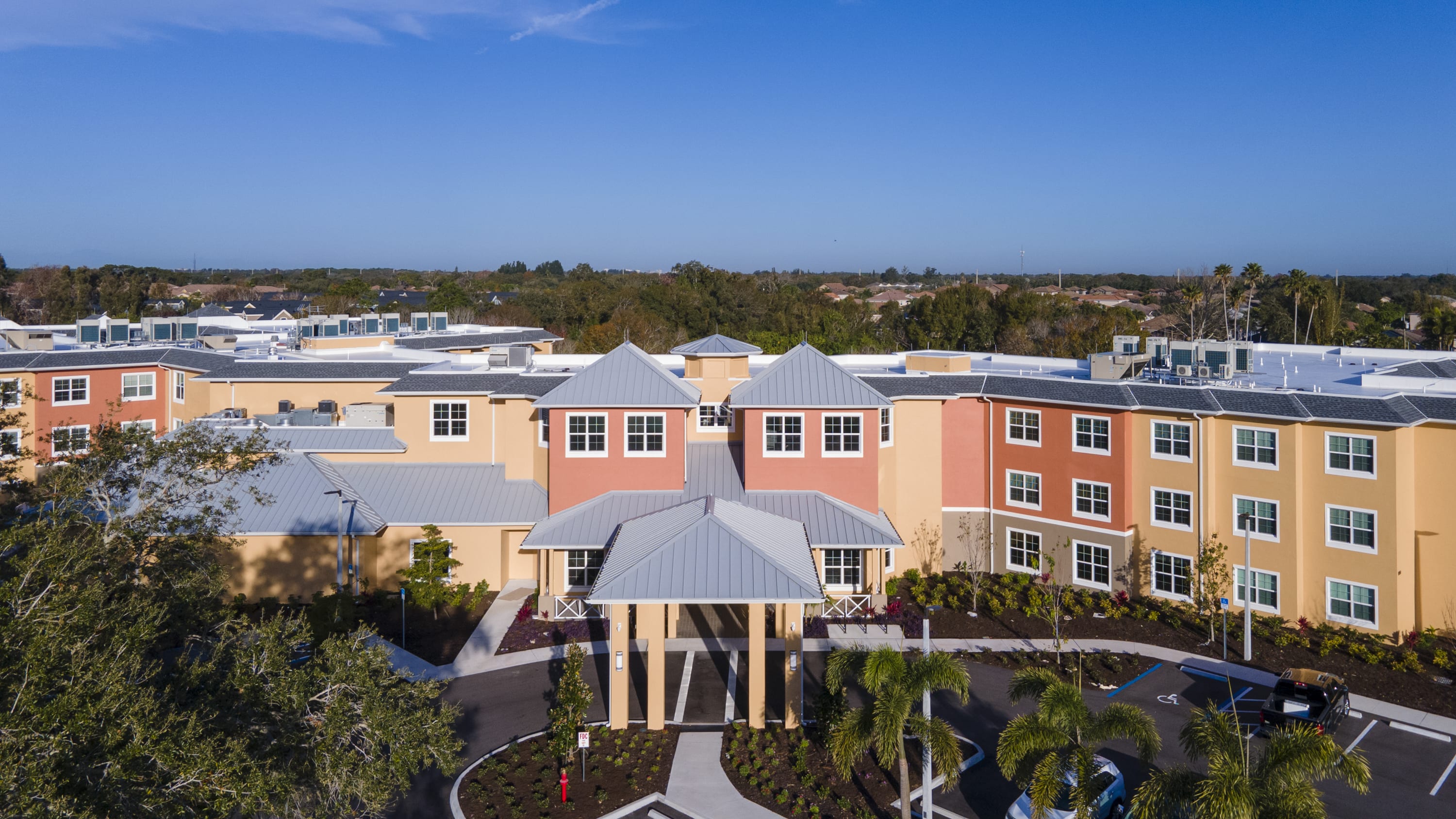 aerial view of community