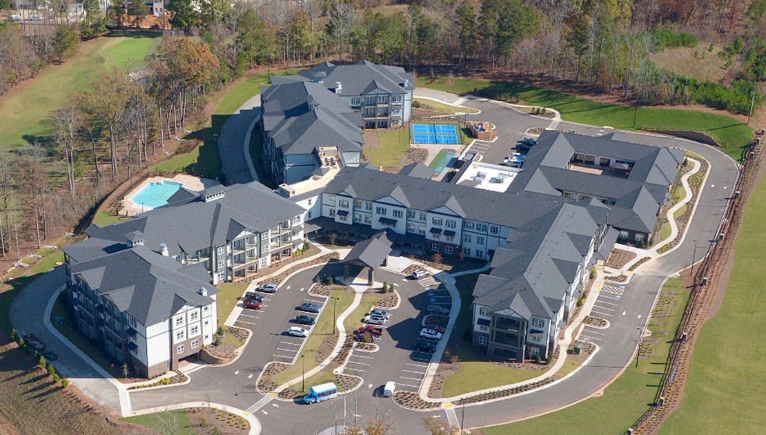 aerial view of community