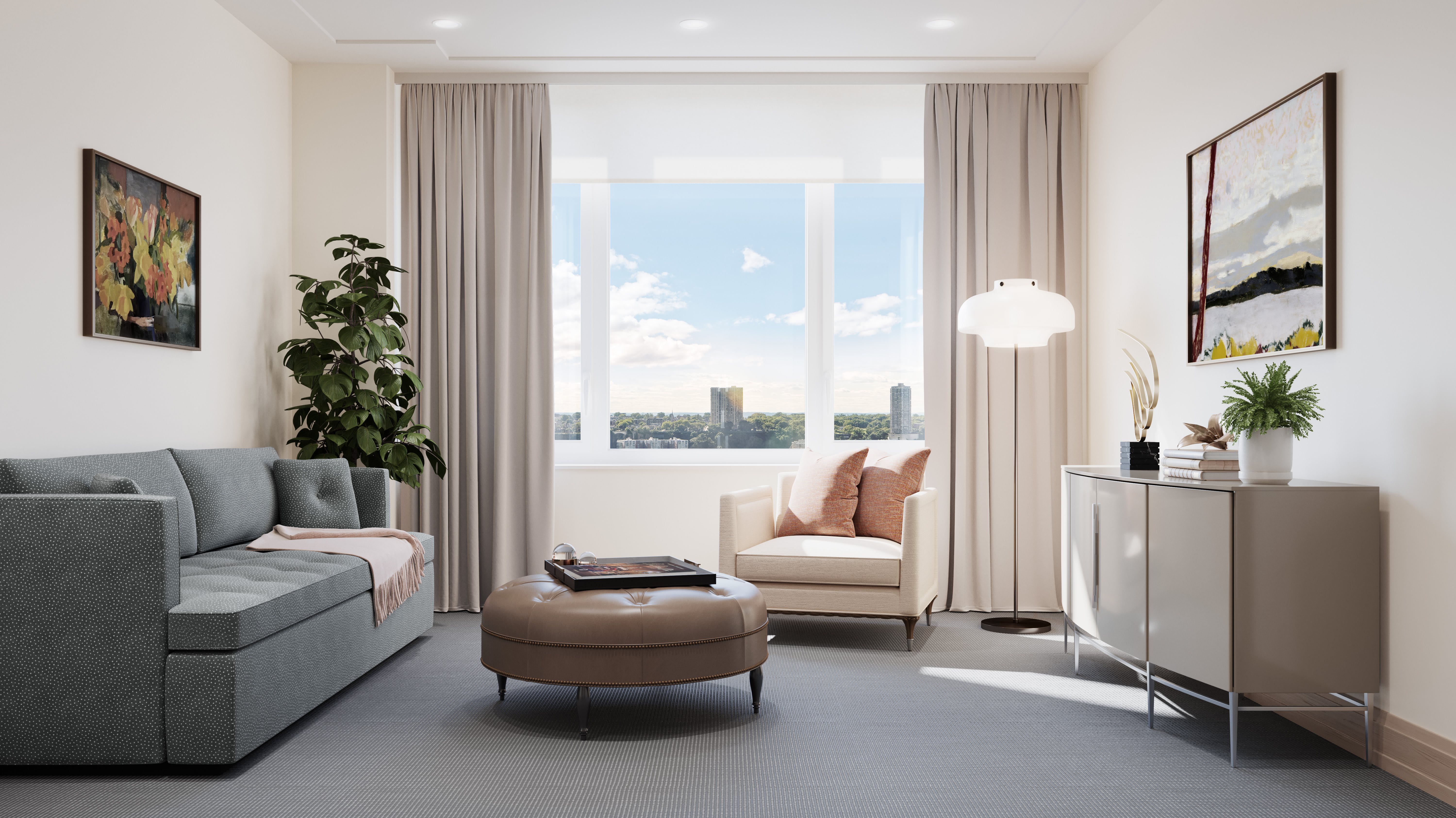 in-unit seating area