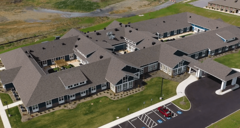 aerial view of community