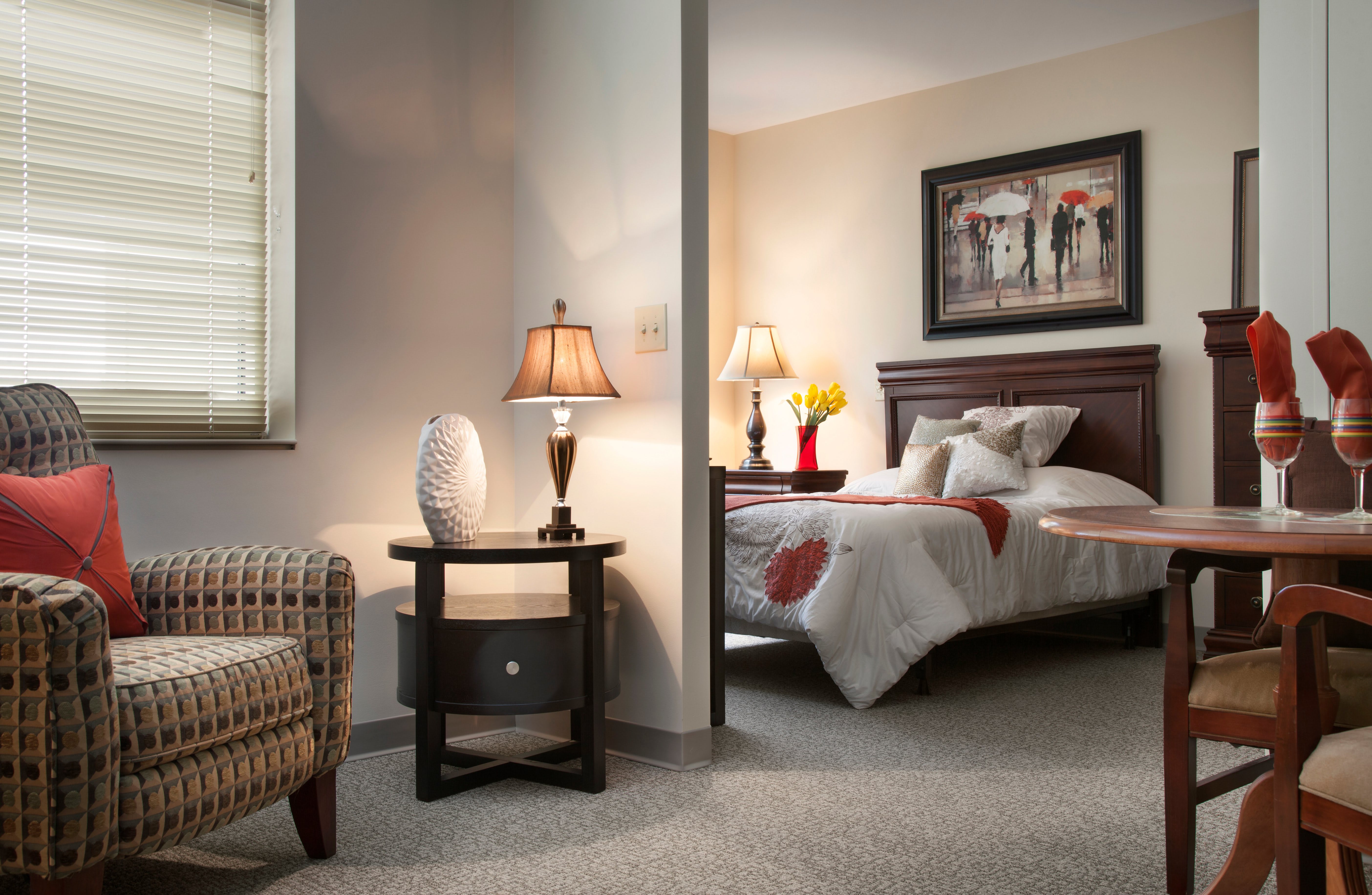 in-unit seating area