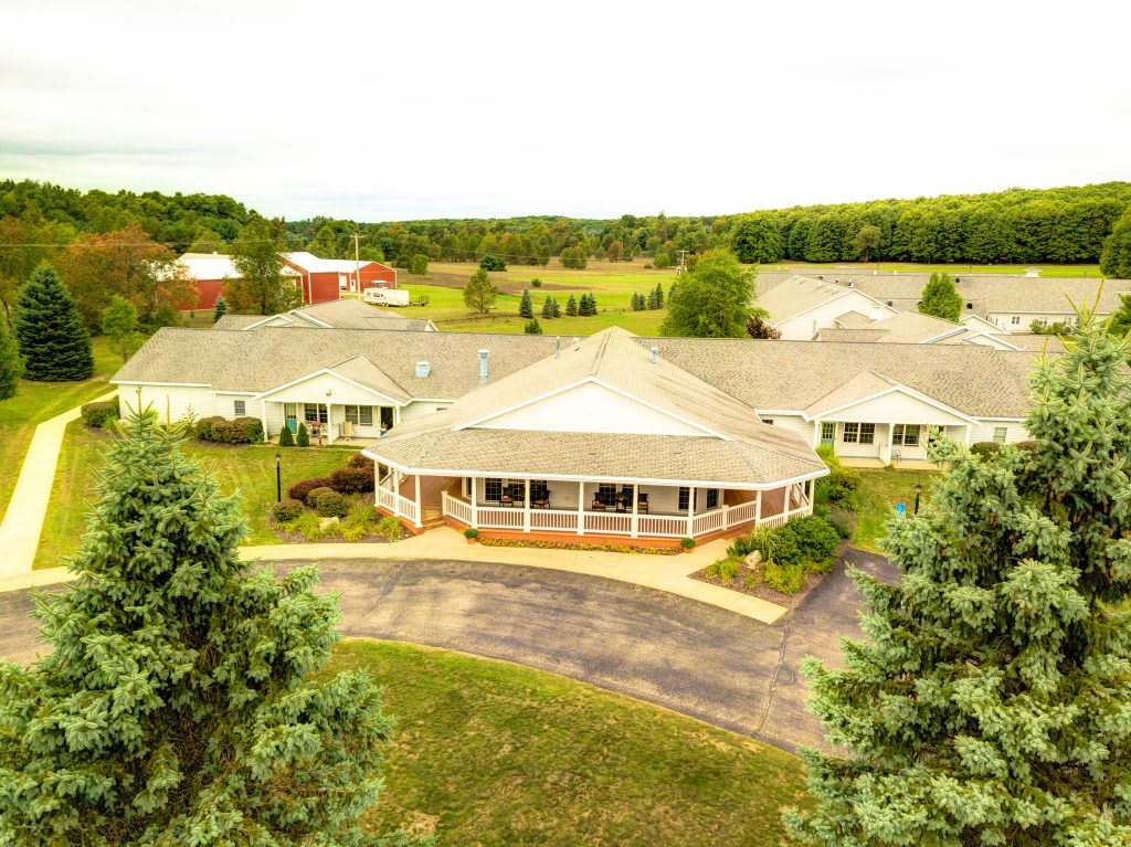 aerial view of community