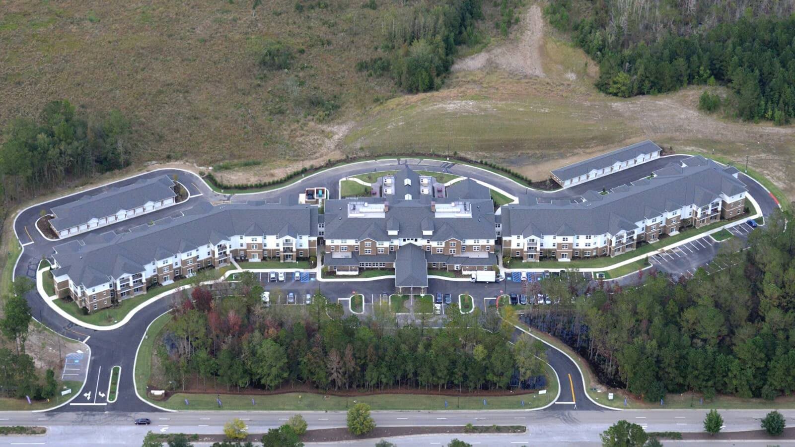 aerial view of community