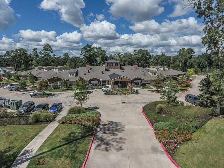 aerial view of community