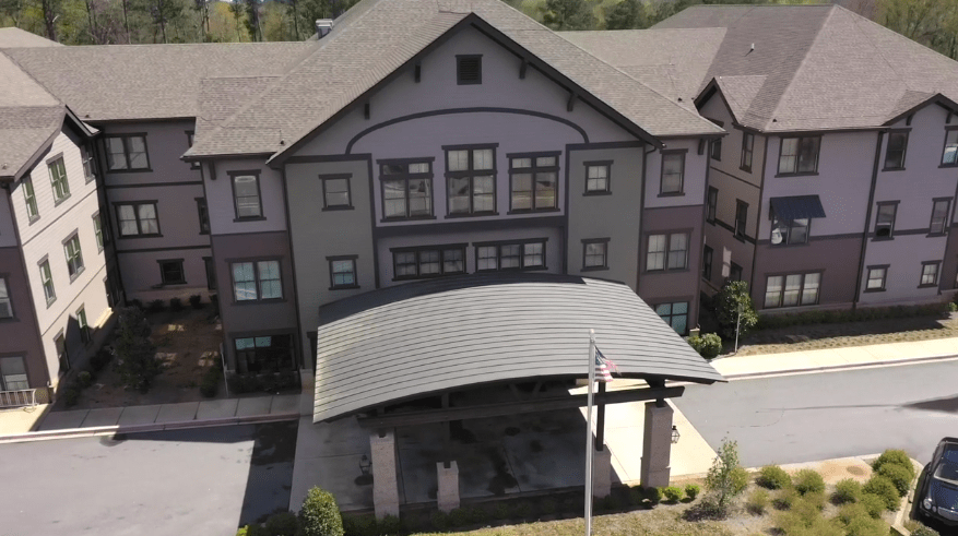 aerial view of community