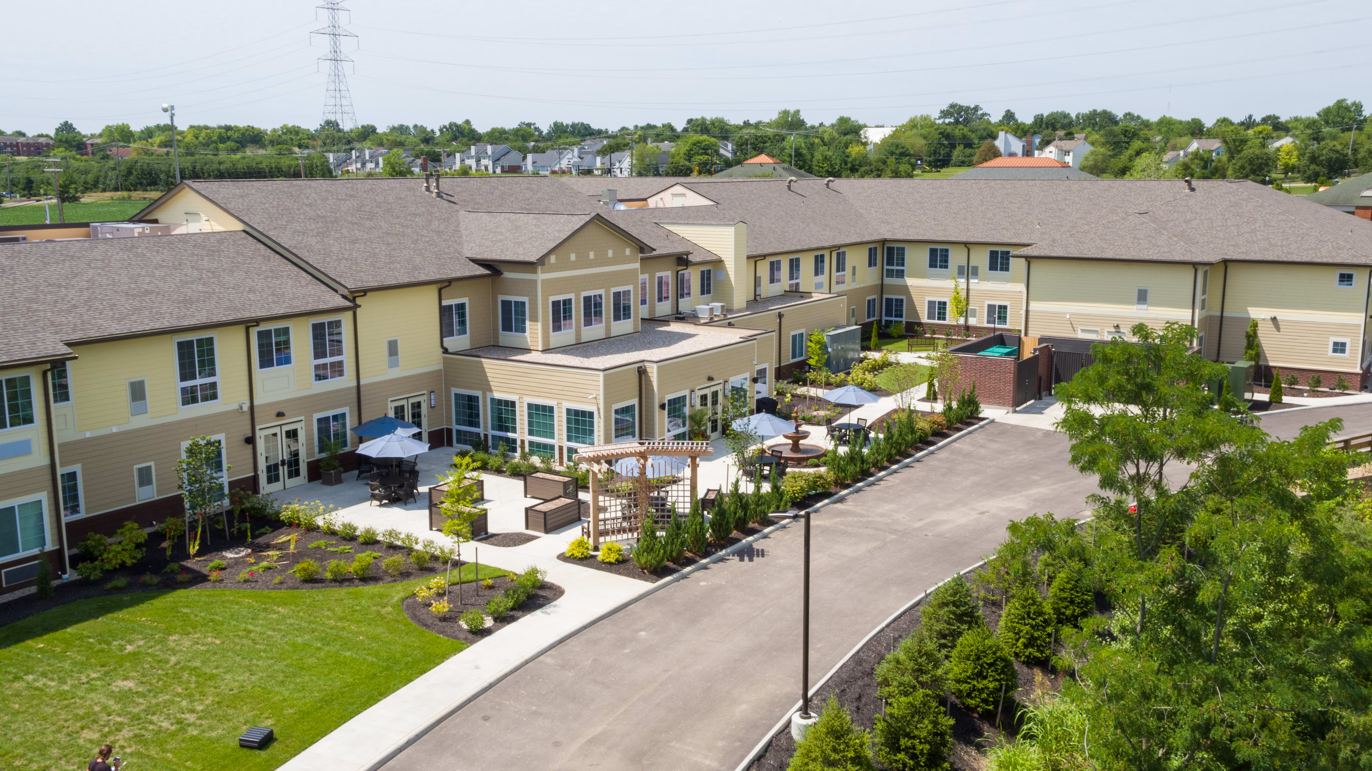 aerial view of community