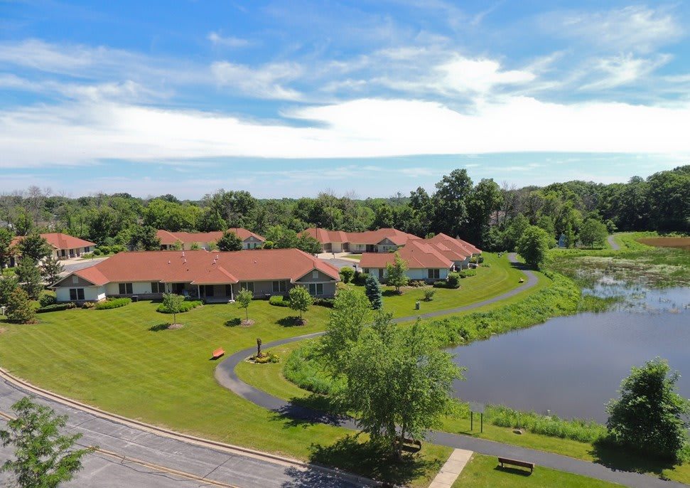 aerial view of community