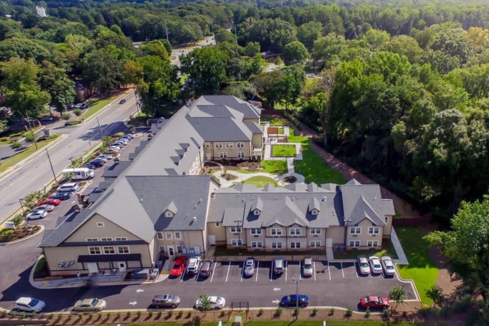 aerial view of community