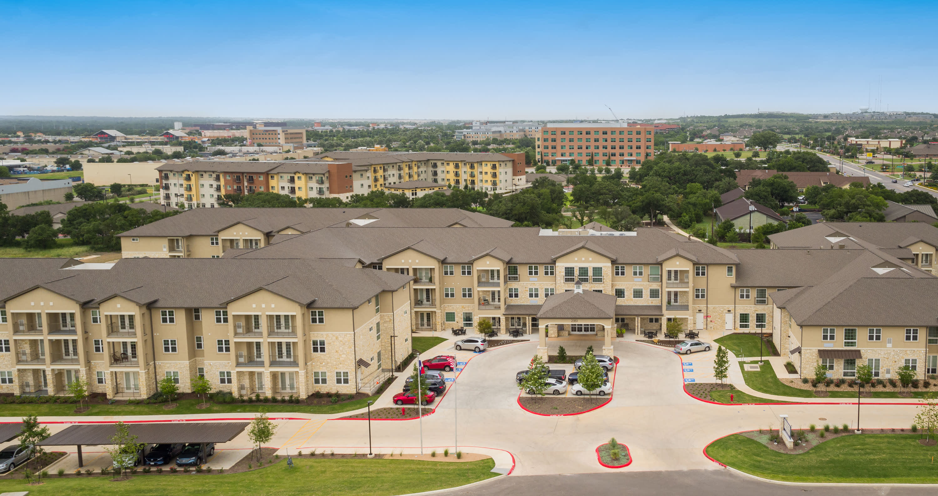 aerial view of community