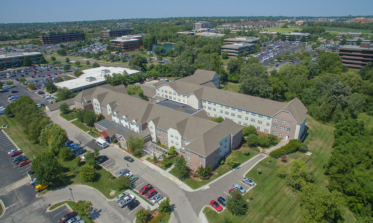 aerial view of community